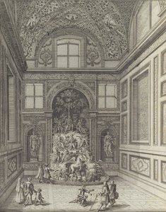 Stanza de Venti w Teatrze Belvedere we Frascati ..., 1691 lub później. autorstwa Giovanni Battista Falda