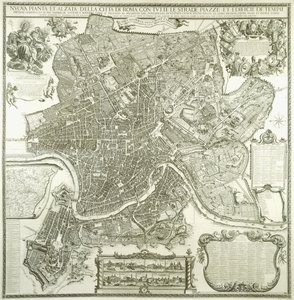 Plan miasta Rzymu, 1730
