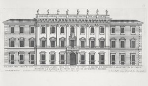 Widok fasady Palazzo Chigi w Rzymie projektu Matteo di Castello, Carlo Maderno (1556-1629) i Giovanniego Berniniego (1598-1680)