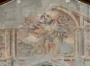 Maria Magdalena na pustyni, fragment 3496121 (fresk) autorstwa Giovanni Battista Guerinoni