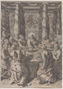 Ostatnia Wieczerza, ok. godz. 1580. autorstwa Giovanni Battista Mazza