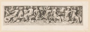 Trytony, nereidy i putti autorstwa Giovanni Battista Mercati