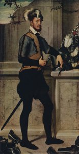 Rycerz w hełmie rycerskim, 1554-1558, 1936 autorstwa Giovanni Battista Moroni