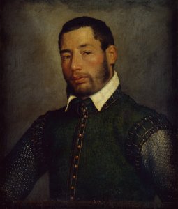 Portret dżentelmena w zielonym dublecie i kolczudze, ok. 1565 (olej na płótnie) autorstwa Giovanni Battista Moroni