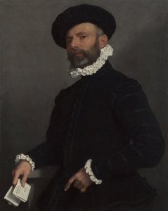 Portret mężczyzny trzymającego list LAvvocato, ok. 1930 r. 1570 autorstwa Giovanni Battista Moroni