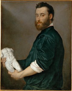 Rzeźbiarz Alessandro Vittoria (obraz na płótnie) autorstwa Giovanni Battista Moroni