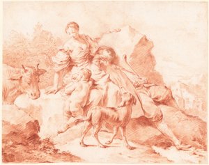 Rodzina pasterska odpoczywa autorstwa Giovanni Battista Piazzetta