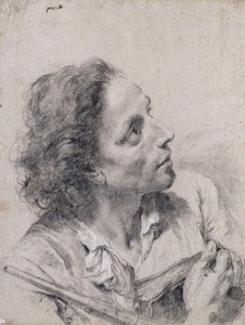 Astronom trzymający książkę i teleskop, patrząc w prawo, autorstwa Giovanni Battista Piazzetta