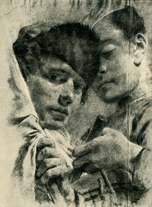 Perkusista i chorąży, początek XVIII w., 1943.