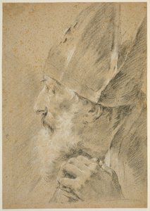 Profil głowy biskupa autorstwa Giovanni Battista Piazzetta