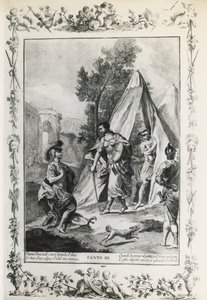 Jerusalem Delived, canto III, ilustracja Giovanni Battista Piazzetta (1683-1754) do wiersza Torquato Tasso (1544-1595), wydanie wydane w Wenecji w 1745, Włochy