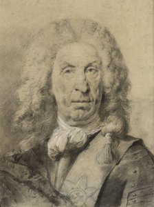 Portret marszałka von der Schulenburg, ok. 1735 (czarno-biała kreda z węglem na papierze) autorstwa Giovanni Battista Piazzetta