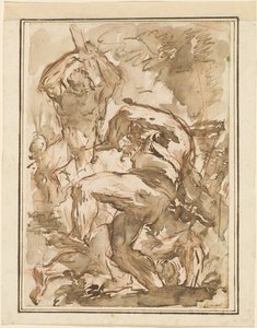Bitwa nagich mężczyzn autorstwa Giovanni Battista Piranesi