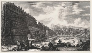 Widok pozostałości Castro Pretorio w willi Hadriana w Tivoli autorstwa Giovanni Battista Piranesi