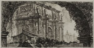 Łuk Konstantyna w Rzymie, tablica 9 z niektórych widoków łuków triumfalnych i innych zabytków autorstwa Giovanni Battista Piranesi