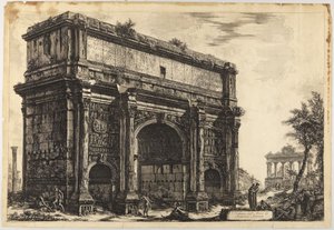 Łuk Septymiusza Sewera autorstwa Giovanni Battista Piranesi