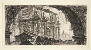 Łuk Konstantyna w Rzymie, z niektórych widoków łuków triumfalnych i innych zabytków autorstwa Giovanni Battista Piranesi