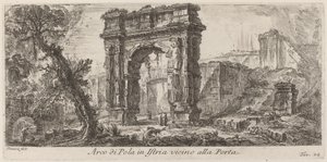 Łuk Puli na Istrii autorstwa Giovanni Battista Piranesi