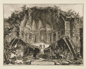 Pozostałości świątyni boga Canopusa w Hadrian autorstwa Giovanni Battista Piranesi