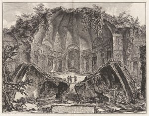 Pozostałości świątyni boga Canopusa w Hadrian autorstwa Giovanni Battista Piranesi