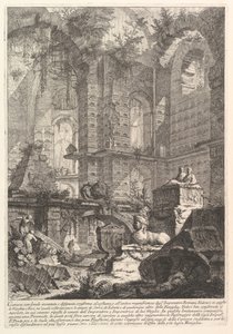 Komora grobowa wymyślona i zaprojektowana według zwyczaju i starożytnej świetności ..., ca. 1750. autorstwa Giovanni Battista Piranesi