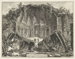 Canopus w de Villa Adriana t i Tivoli? Pozostałości Świątyni Boga Canopus w Villa Adriana w Tivoli (tytuł na obiekcie) Gezichten op Rome (tytuł serii) Widoki Rzymu zaprojektowane i wyryte przez architekta Giambattistę Piranesiego Ve (nez) iano (tytuł serii autorstwa Giovanni Battista Piranesi