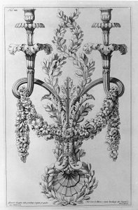 Dekoracje. Rysunek autorstwa Giovanniego Piranesiego (znanego jako Piranese) (1720-1778). autorstwa Giovanni Battista Piranesi
