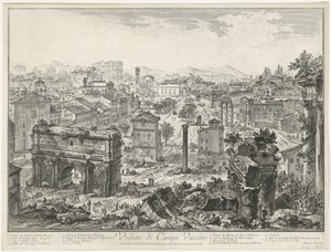 Forum Romanum te Rome Veduta di Campo Vaccino (title on object) Gezichten op Rome (series title) Vedute di Roma disegnate ed incise da Giambattista Piranesi architetto Ve(nez)iano (series title)   1368241   pl       polish Successfully Translated  Original autorstwa Giovanni Battista Piranesi