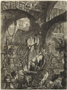 Z serii Więzienia urojone (Więzienia wynalazku) Piranesiego, Giovanniego Battisty (1720-1778). Miedzioryt, ok. 1761, zbiory prywatne autorstwa Giovanni Battista Piranesi