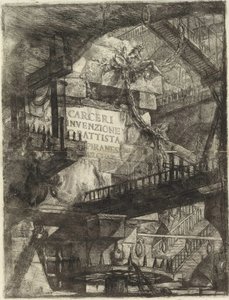 Z serii Więzienia urojone (Więzienia wynalazku) Piranesiego, Giovanniego Battisty (1720-1778). Miedzioryt, ok. 1761, zbiory prywatne autorstwa Giovanni Battista Piranesi