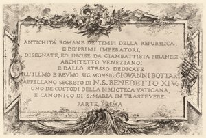 Fronton autorstwa Giovanni Battista Piranesi