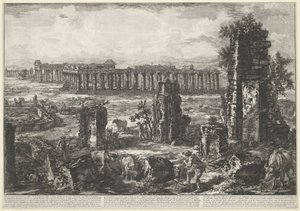 Starożytny mur miejski i świątynie w Paestum Vue de ce qui reste encore des Murs A. de l