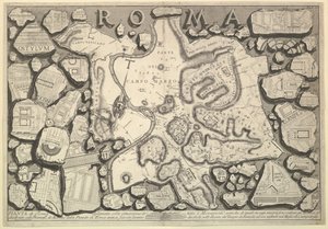 Plan Rzymu..., z Le Antichità Romane Starożytności rzymskie, ca. 1756. autorstwa Giovanni Battista Piranesi