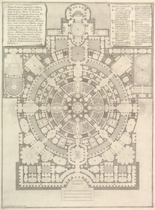 Plan przestronnego i okazałego Kolegium zaprojektowanego na wzór starożytnej gimnazjum Greków..., 1750. autorstwa Giovanni Battista Piranesi