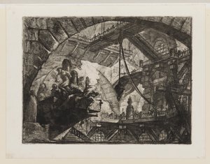 Więźniowie na wysuniętej platformie autorstwa Giovanni Battista Piranesi