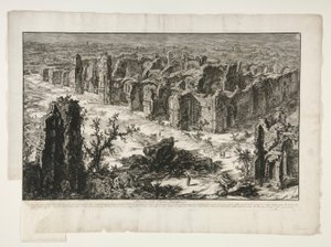 Ruiny Łazienek Antoniny [Łaźni Karakalli], z Widoków Rzymu autorstwa Giovanni Battista Piranesi