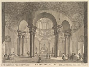 S. Constanza błędnie nazywana Świątynią Bachusa Widok wnętrza Grobu S..., ca. 1756. autorstwa Giovanni Battista Piranesi