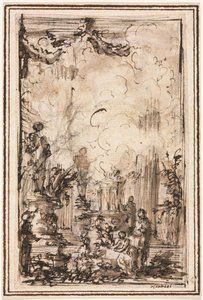 Ofiara w świątyni po 1750 r. autorstwa Giovanni Battista Piranesi