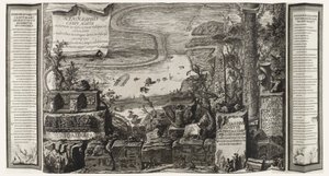 Scenographia Campi Martii, strona z The Campo Marzio starożytnego Rzymu autorstwa Giovanni Battista Piranesi
