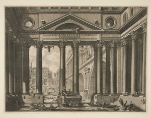 Drugi frontyspis tomu IV Le Antichit? romański autorstwa Giovanni Battista Piranesi