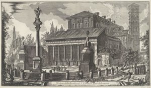 Sint-Laurens buiten de Muren te Rome Widok bazyliki S. Lorenzo za murami (tytuł na obiekcie) Gezichten op Rome (tytuł serii) Widoki Rzymu zaprojektowane i wyryte przez architekta Giambattistę Piranesiego Ve (nez) iano (tytuł serii) autorstwa Giovanni Battista Piranesi