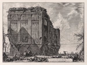 Starożytna świątynia powszechnie znana jako della Salute na Via d autorstwa Giovanni-Battista Piranesi