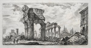 Świątynia Jowisza Gromu autorstwa Giovanni Battista Piranesi