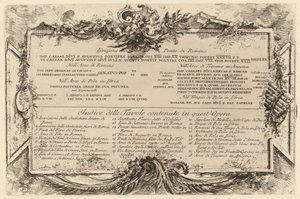 Płyta tekstowa autorstwa Giovanni Battista Piranesi