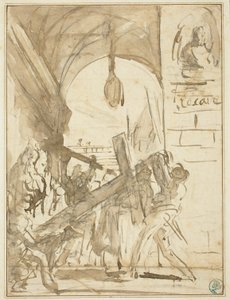 Niesienie krzyża autorstwa Giovanni Battista Piranesi