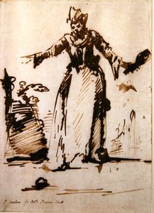 Kawaler (pióro i tusz na papierze) autorstwa Giovanni Battista Piranesi
