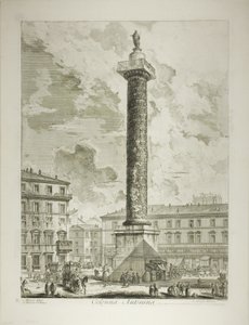 Kolumna Marka Aureliusza, z widoków Rzymu autorstwa Giovanni Battista Piranesi