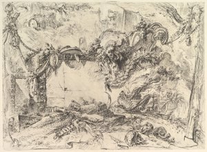 Monumentalna tablica z Grotteschi Grotesques, ca. 1748. autorstwa Giovanni Battista Piranesi