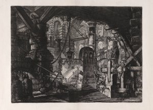 Molo z łańcuchami, płyta 16 z Carceri d autorstwa Giovanni Battista Piranesi