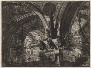 Molo z lampą autorstwa Giovanni Battista Piranesi